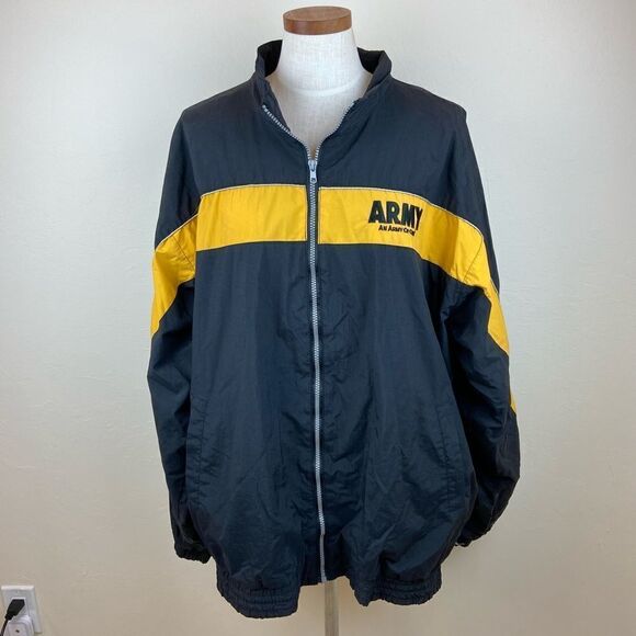 Vintage 90’s Army Windbreaker Warm-Up Jacket - Picture 1 of 6
